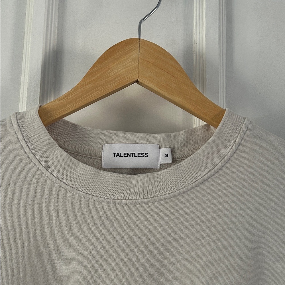 TALENTLESS Dolman Crop Crewneck Sweatshirt - Size Small - Picture 3 of 7